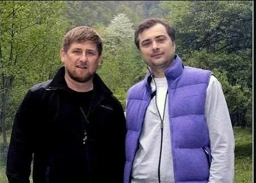 Уладзіслаў Суркоў з Рамзанам Кадыравым