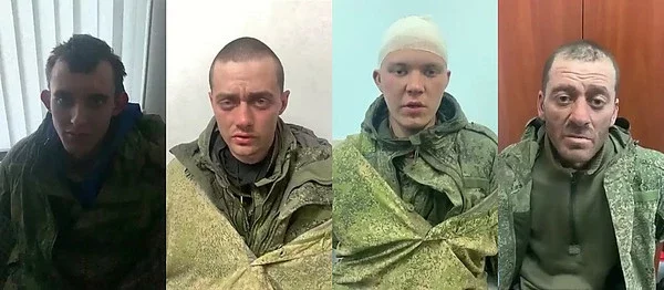 Российские солдаты, взятые в плен.
