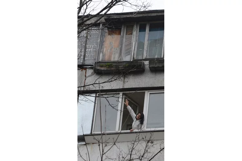 Вольга Міхайленка на сваім балконе