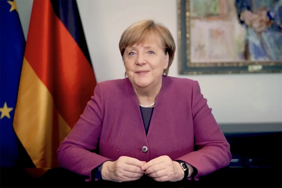 Ангела Меркель. Скриншот из видеообращения