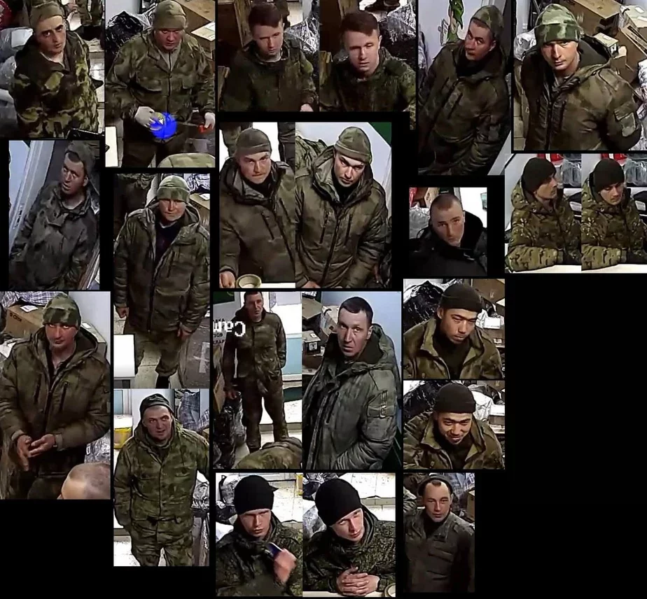 Скрин записей с онлайн-камеры курьерской службы «СДЭК» в Мозыре, через которую российские солдаты-мародеры отправляют домой украденные у украинцев вещи