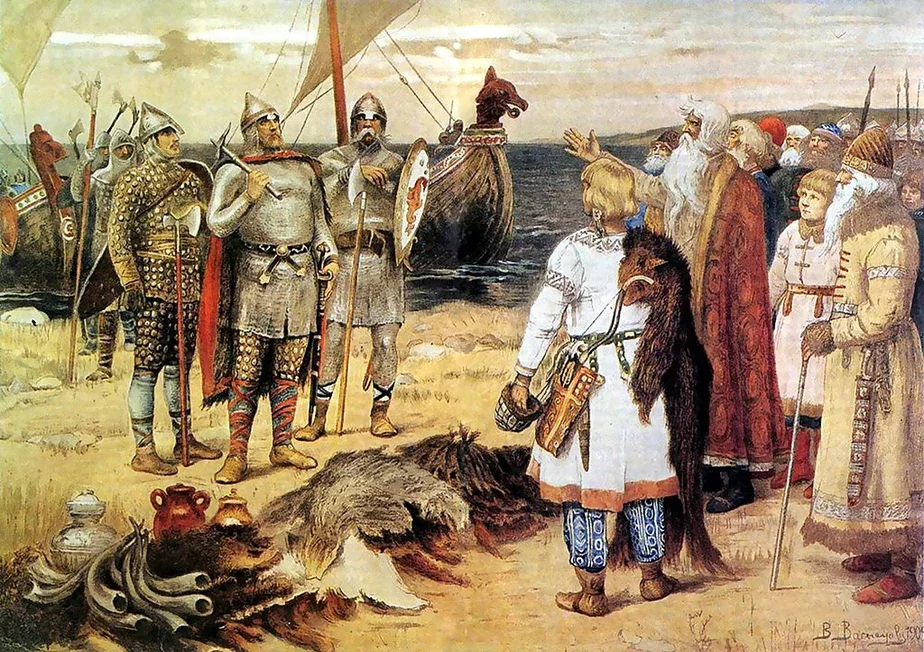 Прызванне варагаў. Карціна Віктара Васняцова. 1909 год