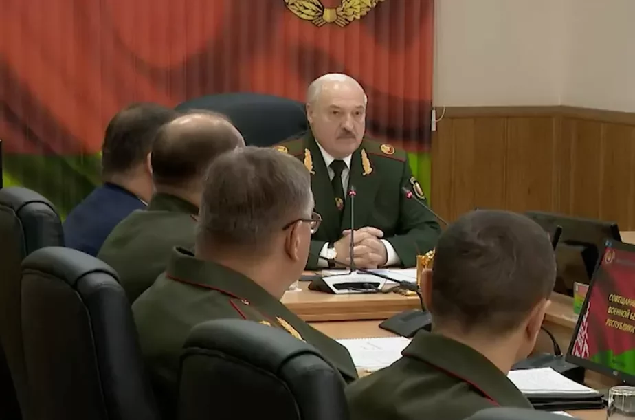 Аляксандр Лукашэнка на нарадзе 4 кастрычніка. Скрыншот