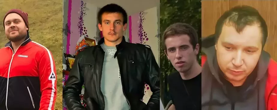 На фото слева направо: Александр Гулько, Павел Курпаченко и двое других задержанных