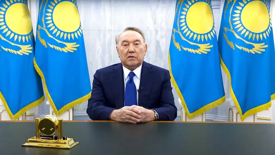 Выступление уже фактически отстраненного от власти Нурсултана Назарбаева 18 января 2022 года. Фото: The First President of the Republic of Kazakhstan Press Service via AP