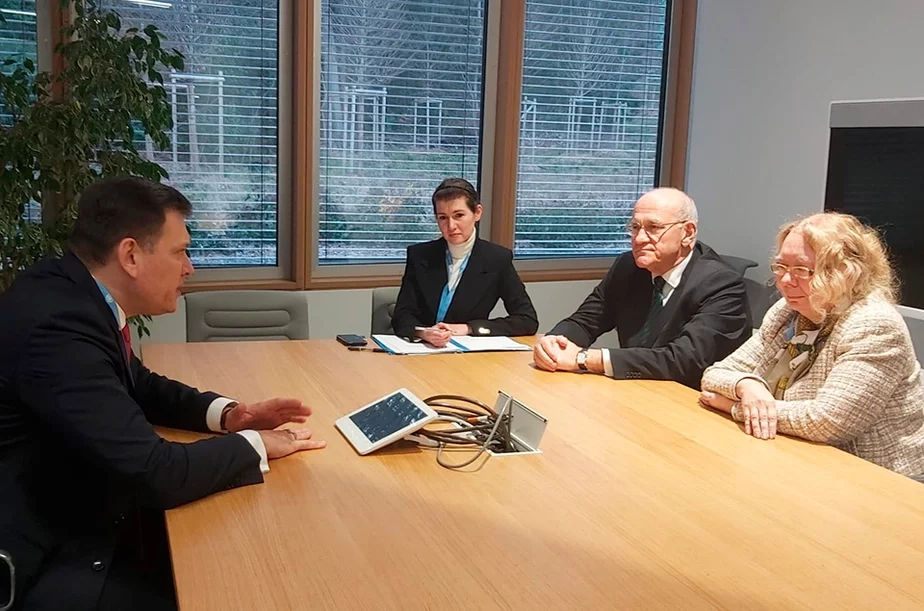 Заместитель министра иностранных дел Беларуси Юрий Амбразевич (слева) во время визита в Женеву. Фото: МИД Беларуси