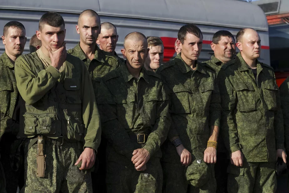 Мобилизованные россияне. Фото: AP
